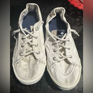 Sperry Women’s White Canvas Shoes Size 9